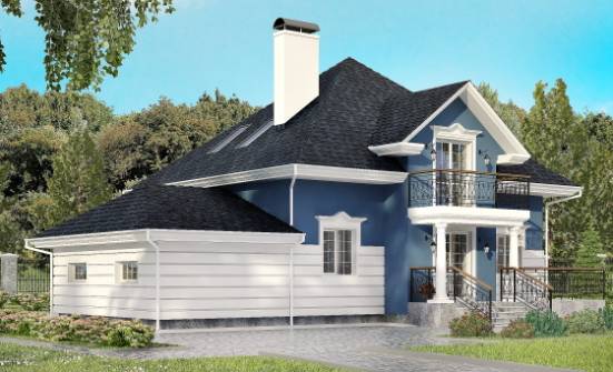 180-002-П Проект двухэтажного дома мансардой и гаражом, красивый загородный дом из кирпича Сургут | Проекты домов от House Expert