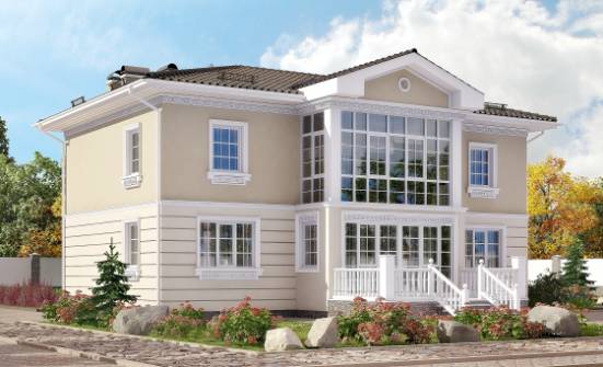 210-005-Л Проект двухэтажного дома, современный загородный дом из бризолита Лангепас | Проекты домов от House Expert