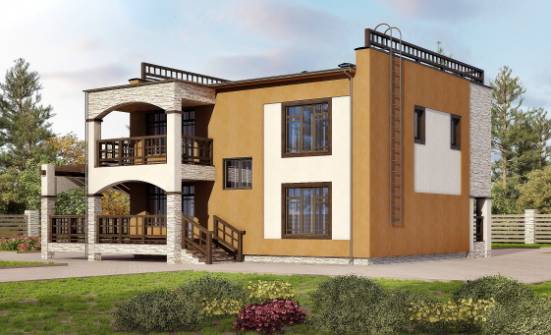 150-010-Л Проект двухэтажного дома, бюджетный домик из кирпича Мегион | Проекты домов от House Expert