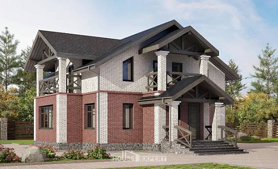 160-014-Л Проект двухэтажного дома, скромный коттедж из газосиликатных блоков Когалым | Проекты домов от House Expert