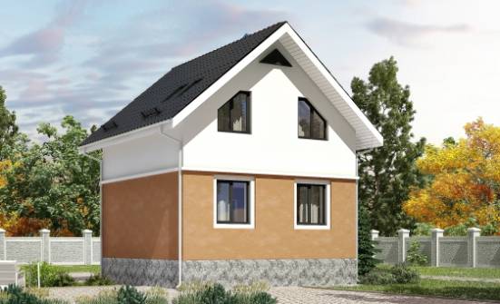 100-005-Л Проект трехэтажного дома с мансардой, современный домик из твинблока Покачи | Проекты домов от House Expert