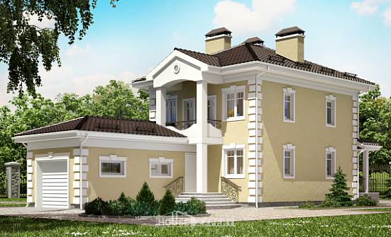 150-006-Л Проект двухэтажного дома, гараж, экономичный домик из пеноблока Сургут | Проекты домов от House Expert