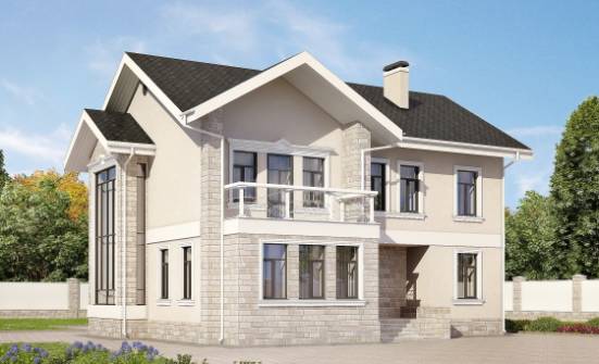 170-008-Л Проект двухэтажного дома, бюджетный коттедж из керамзитобетонных блоков Когалым | Проекты домов от House Expert