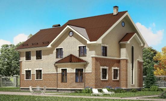 300-004-Л Проект двухэтажного дома, уютный коттедж из арболита Мегион | Проекты домов от House Expert