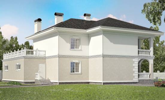 340-002-П Проект двухэтажного дома и гаражом, красивый дом из кирпича Нефтеюганск | Проекты домов от House Expert
