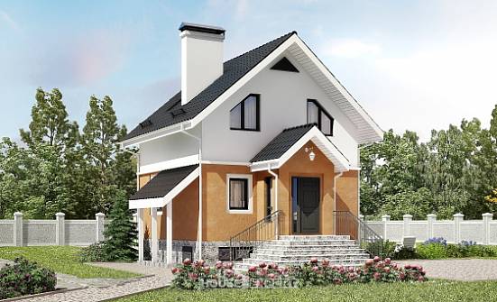 100-005-Л Проект трехэтажного дома с мансардой, современный домик из твинблока Покачи | Проекты домов от House Expert