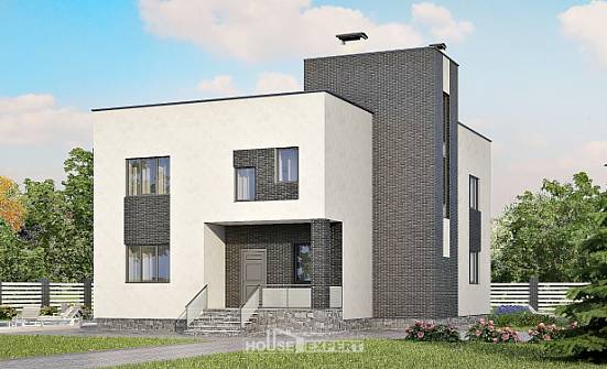 225-001-П Проект двухэтажного дома, уютный коттедж из бризолита Югорск | Проекты домов от House Expert