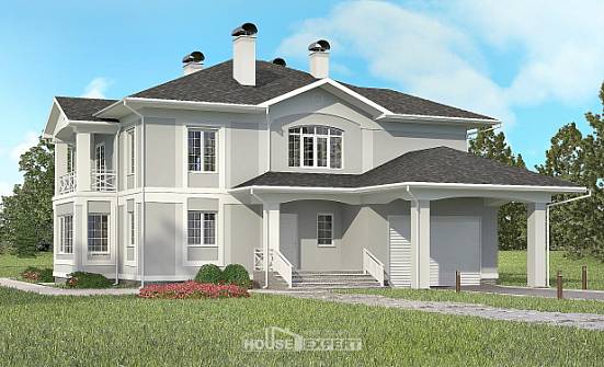 360-001-П Проект двухэтажного дома и гаражом, современный домик из кирпича Сургут | Проекты домов от House Expert