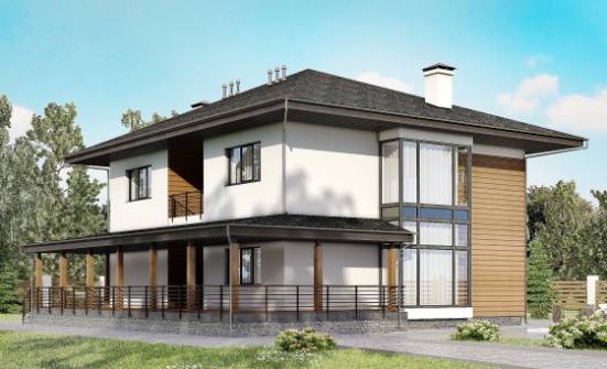 245-001-П Проект двухэтажного дома, простой загородный дом из арболита Нефтеюганск | Проекты домов от House Expert