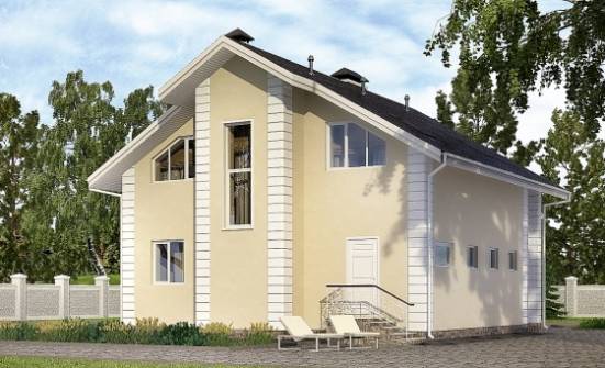 150-002-Л Проект двухэтажного дома с мансардным этажом, гараж, бюджетный дом из бризолита Мегион | Проекты домов от House Expert