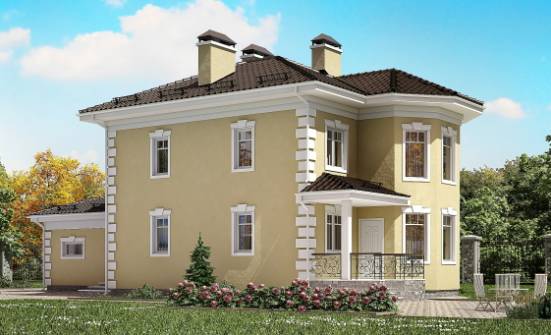 150-006-Л Проект двухэтажного дома, гараж, экономичный домик из пеноблока Сургут | Проекты домов от House Expert
