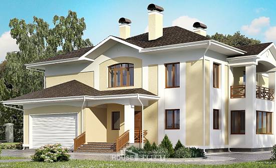 375-002-Л Проект двухэтажного дома и гаражом, уютный дом из кирпича Лангепас | Проекты домов от House Expert