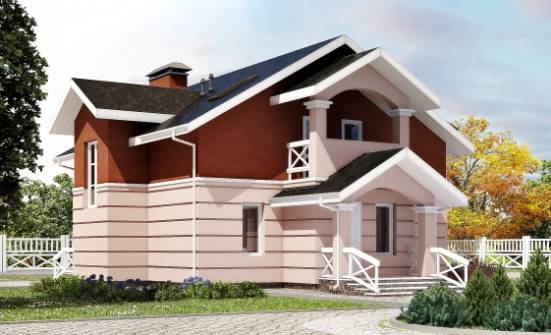 155-009-Л Проект двухэтажного дома с мансардным этажом, недорогой домик из арболита Пыть-Ях | Проекты домов от House Expert