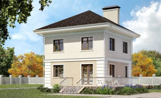 090-003-Л Проект двухэтажного дома, классический коттедж из арболита Белоярский | Проекты домов от House Expert