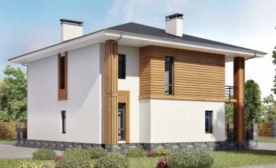 180-015-П Проект двухэтажного дома, красивый домик из теплоблока Когалым | Проекты домов от House Expert