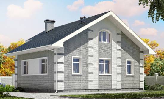 115-001-Л Проект двухэтажного дома мансардой, современный коттедж из арболита Белоярский | Проекты домов от House Expert