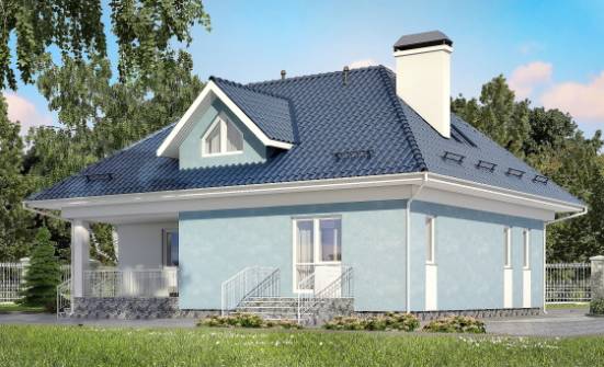200-002-П Проект двухэтажного дома мансардой, простой загородный дом из пеноблока Сургут | Проекты домов от House Expert
