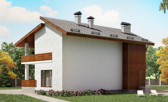 180-009-П Проект двухэтажного дома мансардный этаж, уютный дом из кирпича Лангепас | Проекты домов от House Expert