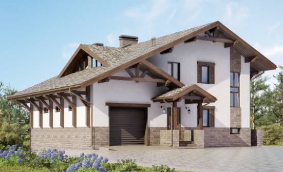 305-002-П Проект трехэтажного дома мансардой, классический домик из кирпича Радужный | Проекты домов от House Expert
