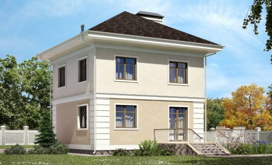 090-003-Л Проект двухэтажного дома, классический коттедж из арболита Белоярский | Проекты домов от House Expert