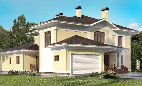 375-002-Л Проект двухэтажного дома и гаражом, уютный дом из кирпича Лангепас | Проекты домов от House Expert