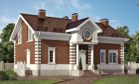 160-009-П Проект двухэтажного дома мансардой, небольшой дом из керамзитобетонных блоков Когалым | Проекты домов от House Expert