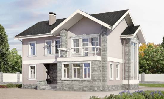 170-008-П Проект двухэтажного дома, бюджетный домик из твинблока Ханты-Мансийск | Проекты домов от House Expert