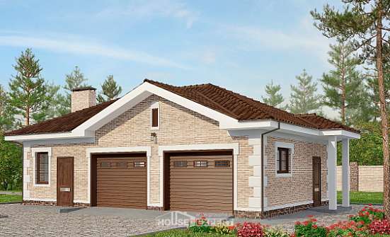 070-005-П Проект гаража из кирпича Югорск | Проекты домов от House Expert