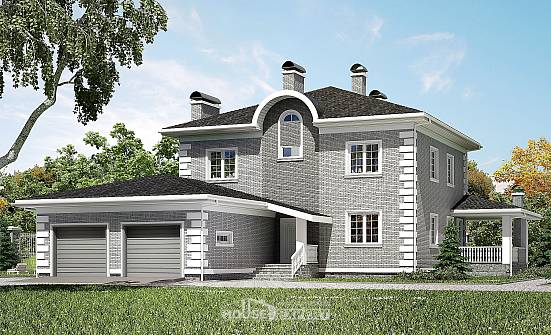245-004-Л Проект двухэтажного дома, гараж, просторный домик из кирпича Югорск | Проекты домов от House Expert