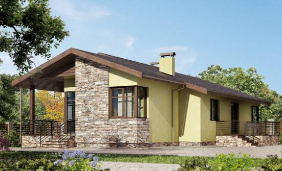 130-007-Л Проект одноэтажного дома, доступный домик из арболита Покачи | Проекты одноэтажных домов от House Expert