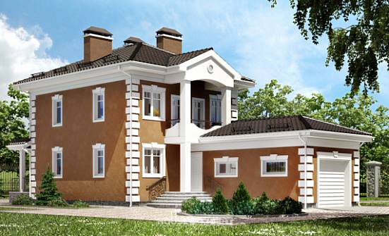 150-006-П Проект двухэтажного дома, гараж, красивый домик из пеноблока Урай | Проекты домов от House Expert