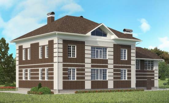 505-002-Л Проект трехэтажного дома и гаражом, классический дом из кирпича Сургут | Проекты домов от House Expert