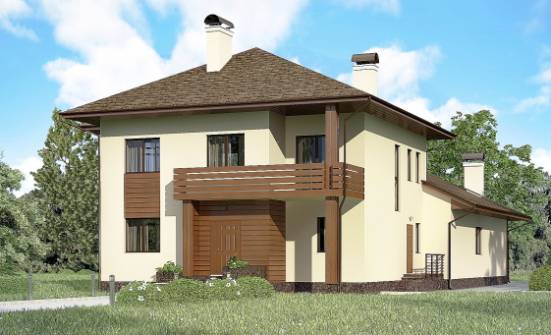 300-001-П Проект двухэтажного дома, большой загородный дом из кирпича Советский | Проекты домов от House Expert