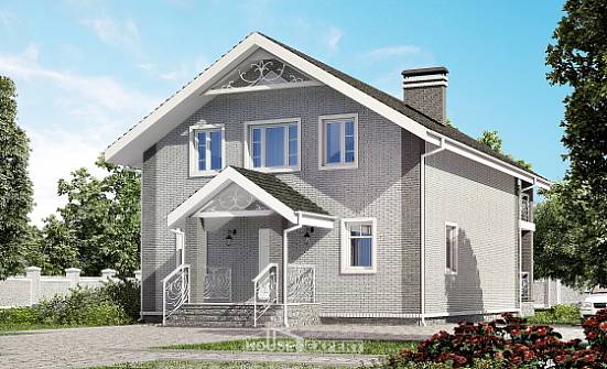 150-007-П Проект двухэтажного дома мансардой, недорогой домик из газосиликатных блоков Когалым | Проекты домов от House Expert