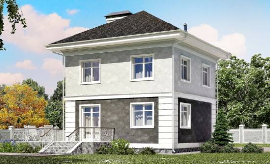 090-003-П Проект двухэтажного дома, простой загородный дом из твинблока Нягань | Проекты домов от House Expert