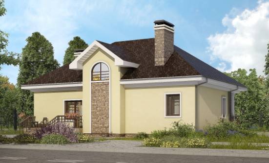 150-008-Л Проект двухэтажного дома с мансардой, недорогой дом из поризованных блоков Лангепас | Проекты домов от House Expert