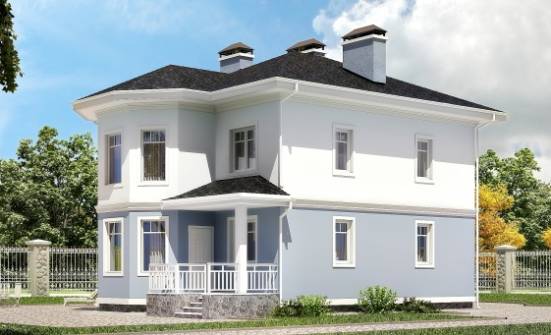 120-001-П Проект двухэтажного дома, бюджетный дом из блока Нягань | Проекты домов от House Expert