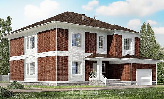 315-001-П Проект двухэтажного дома, гараж, уютный домик из кирпича Нягань | Проекты домов от House Expert
