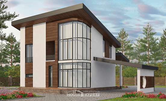230-001-П Проект двухэтажного дома мансардный этаж, классический загородный дом из кирпича Лангепас | Проекты домов от House Expert