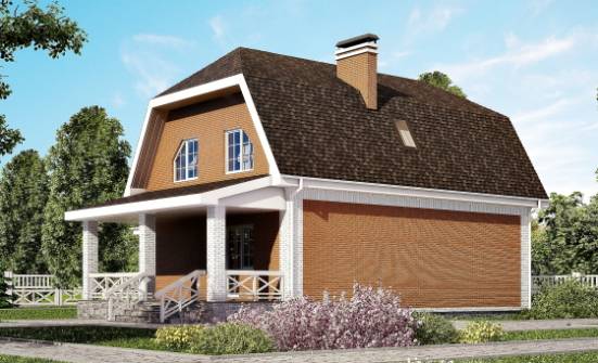 160-006-П Проект двухэтажного дома с мансардой, гараж, простой дом из поризованных блоков Покачи | Проекты домов от House Expert