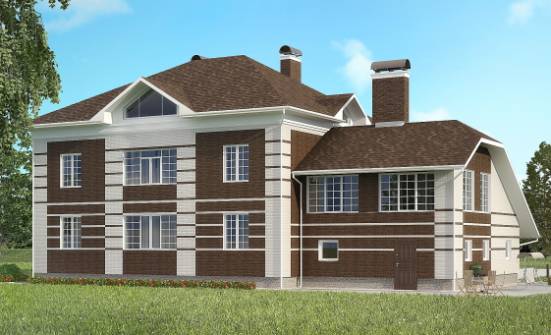 505-002-Л Проект трехэтажного дома и гаражом, классический дом из кирпича Сургут | Проекты домов от House Expert