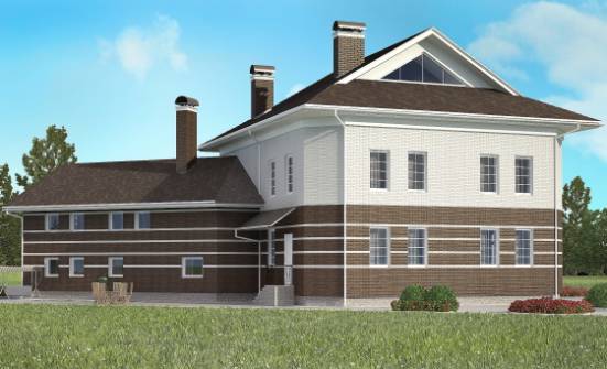 410-001-П Проект двухэтажного дома, гараж, просторный загородный дом из кирпича Урай | Проекты домов от House Expert