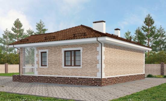 065-002-П Проект бани из кирпича Лангепас | Проекты домов от House Expert