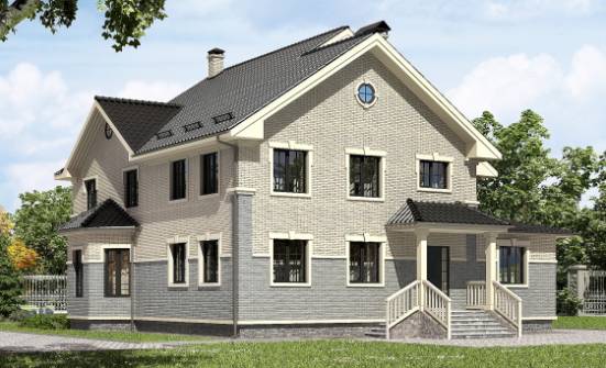 300-004-П Проект двухэтажного дома, огромный дом из бризолита Покачи | Проекты домов от House Expert