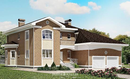335-002-П Проект двухэтажного дома, гараж, большой загородный дом из кирпича Сургут | Проекты домов от House Expert