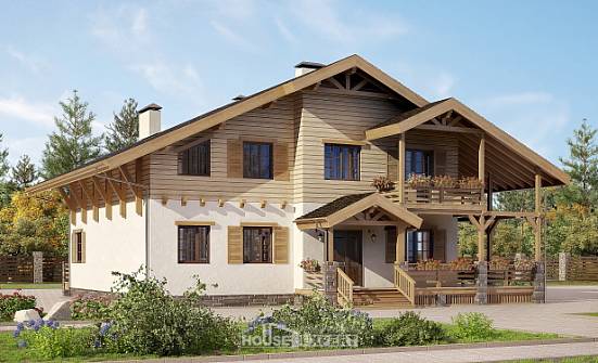 260-001-Л Проект двухэтажного дома с мансардным этажом, красивый домик из кирпича Нягань | Проекты домов от House Expert