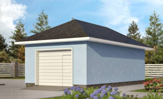 040-001-Л Проект гаража из поризованных блоков Урай | Проекты домов от House Expert