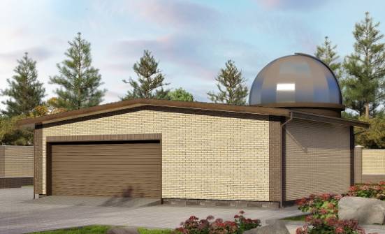 075-001-Л Проект гаража из кирпича Белоярский | Проекты домов от House Expert