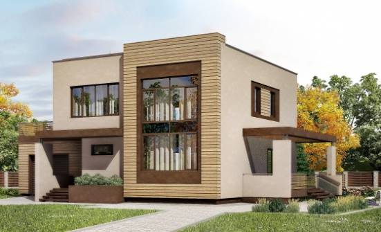 220-003-Л Проект двухэтажного дома, гараж, уютный домик из керамзитобетонных блоков Урай | Проекты домов от House Expert