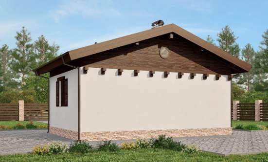 040-003-П Проект бани из пеноблока Урай | Проекты одноэтажных домов от House Expert